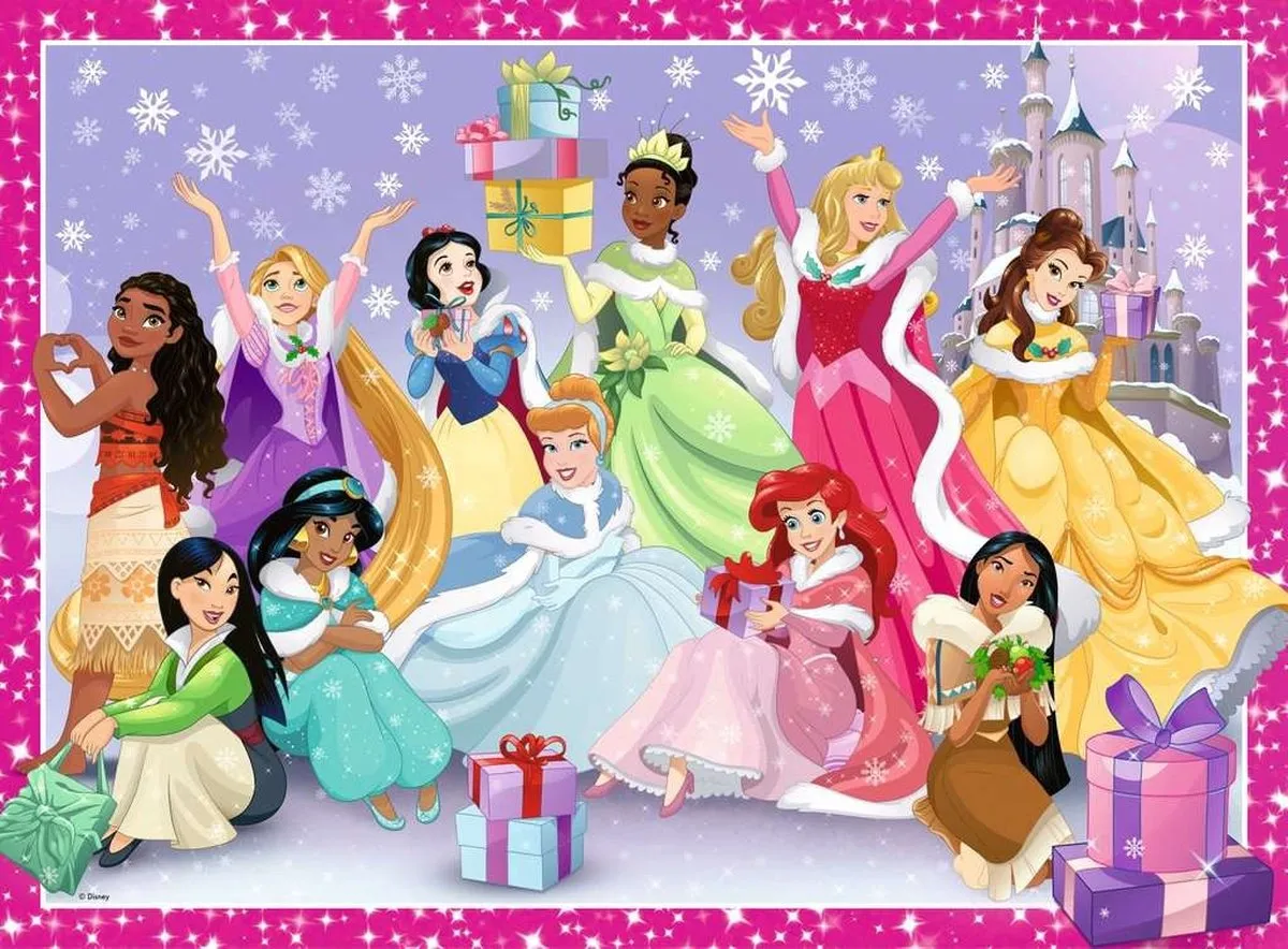 Ravensburger Disney Princess Kerst Puzzel 200 Stuks - Multicolor