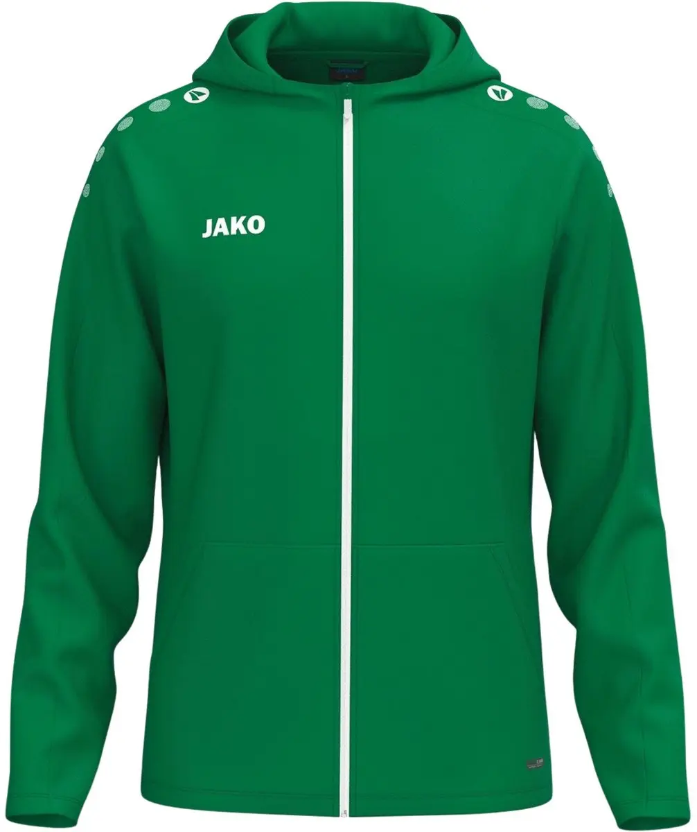 Jako One Jas Met Kap Heren - Sportgroen XL