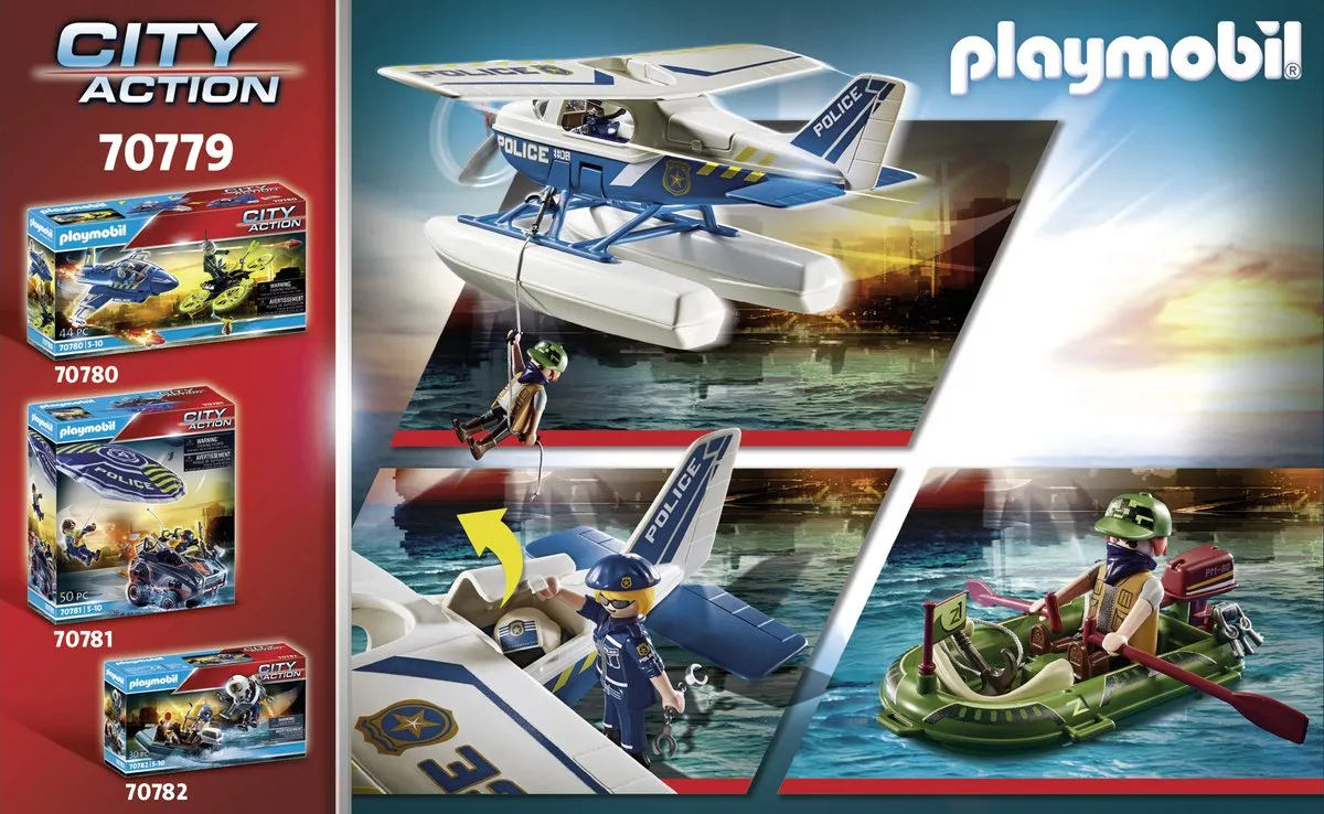 Playmobil City Action Politiewatervliegtuig 70779 - Multicolor - afbeelding 6 van 6