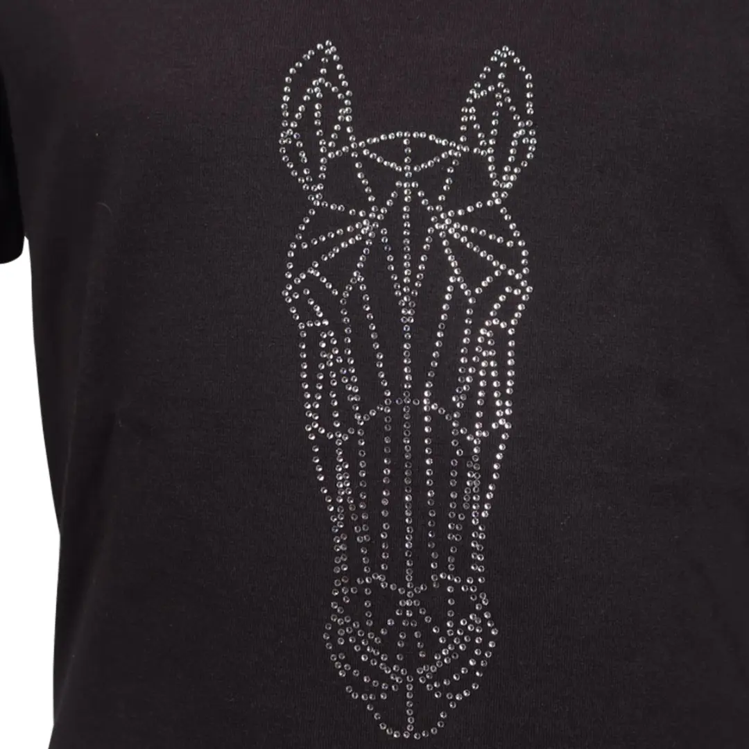 Epplejeck Ejglitter Horse Kids Shirt 176 - Zwart-zilver
