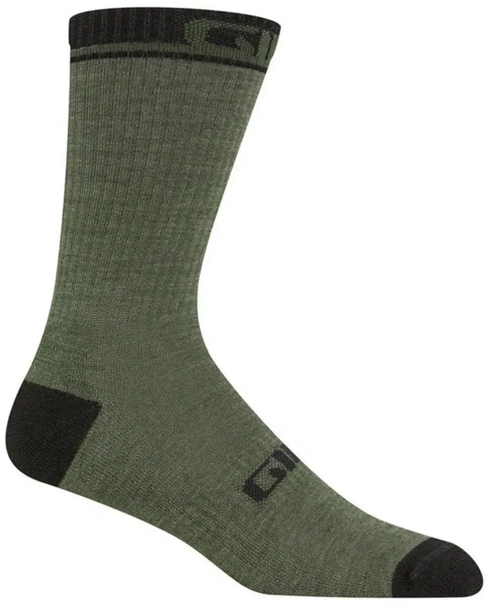 Giro Winter Merino Wool Sokken M - Olijfgroen/Zwart - afbeelding 3 van 3