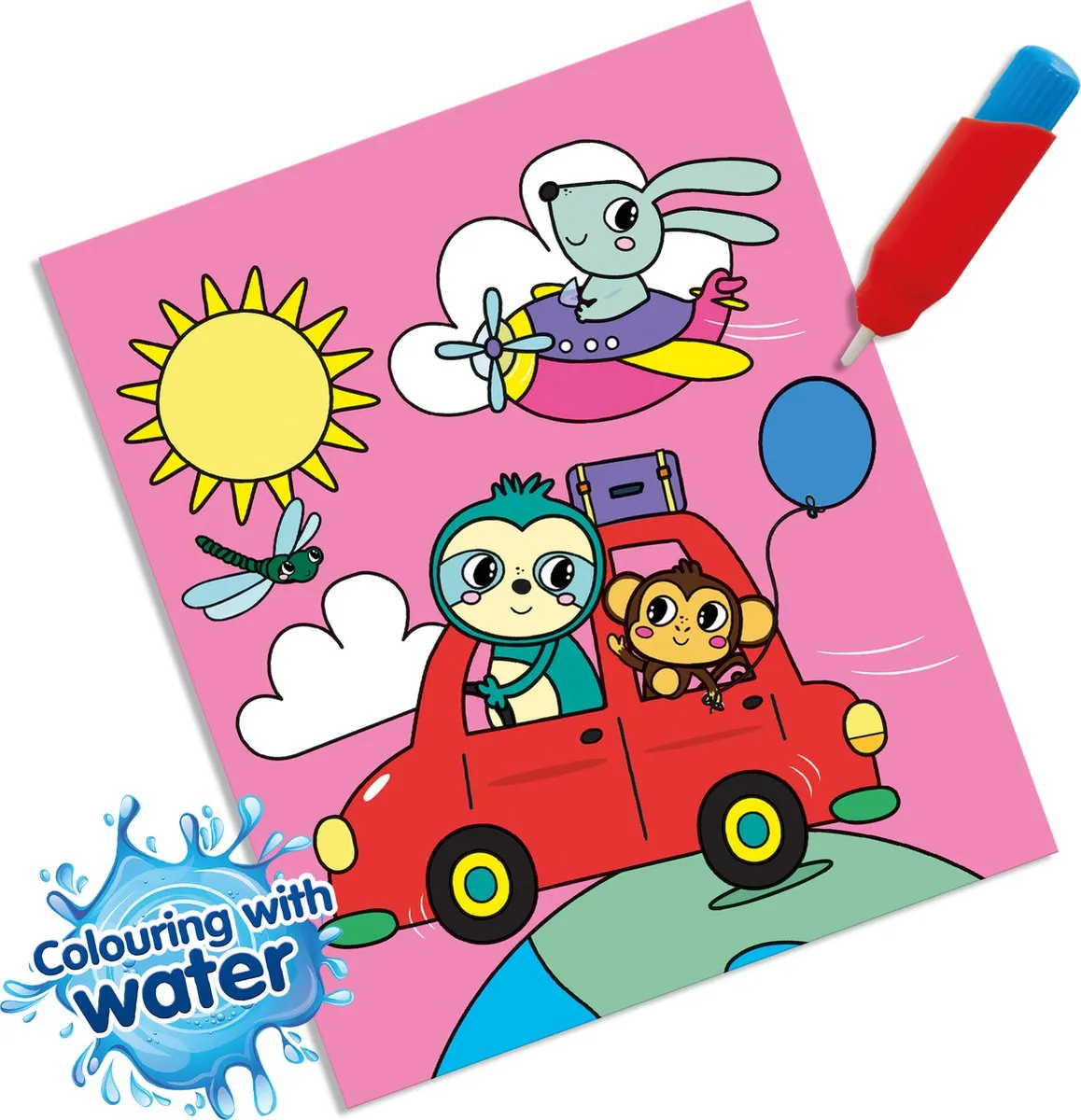 SES Creative Kleuren met water Kleurboek Travel Editie - 5 Pagina's - Multicolor