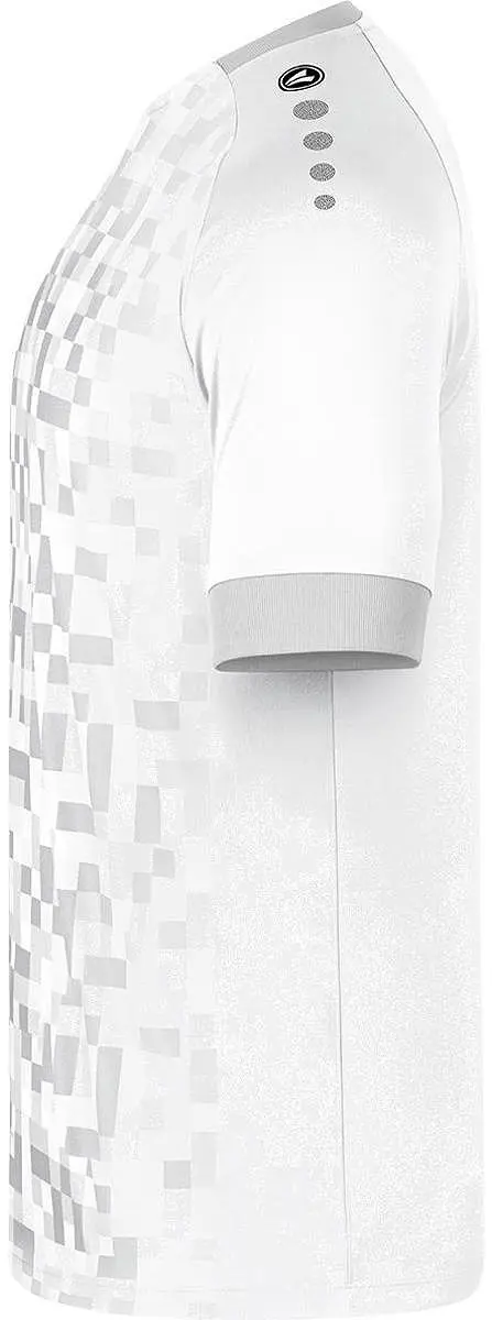 JAKO Pixel Shirt Korte Mouw Kinderen 128 - Wit