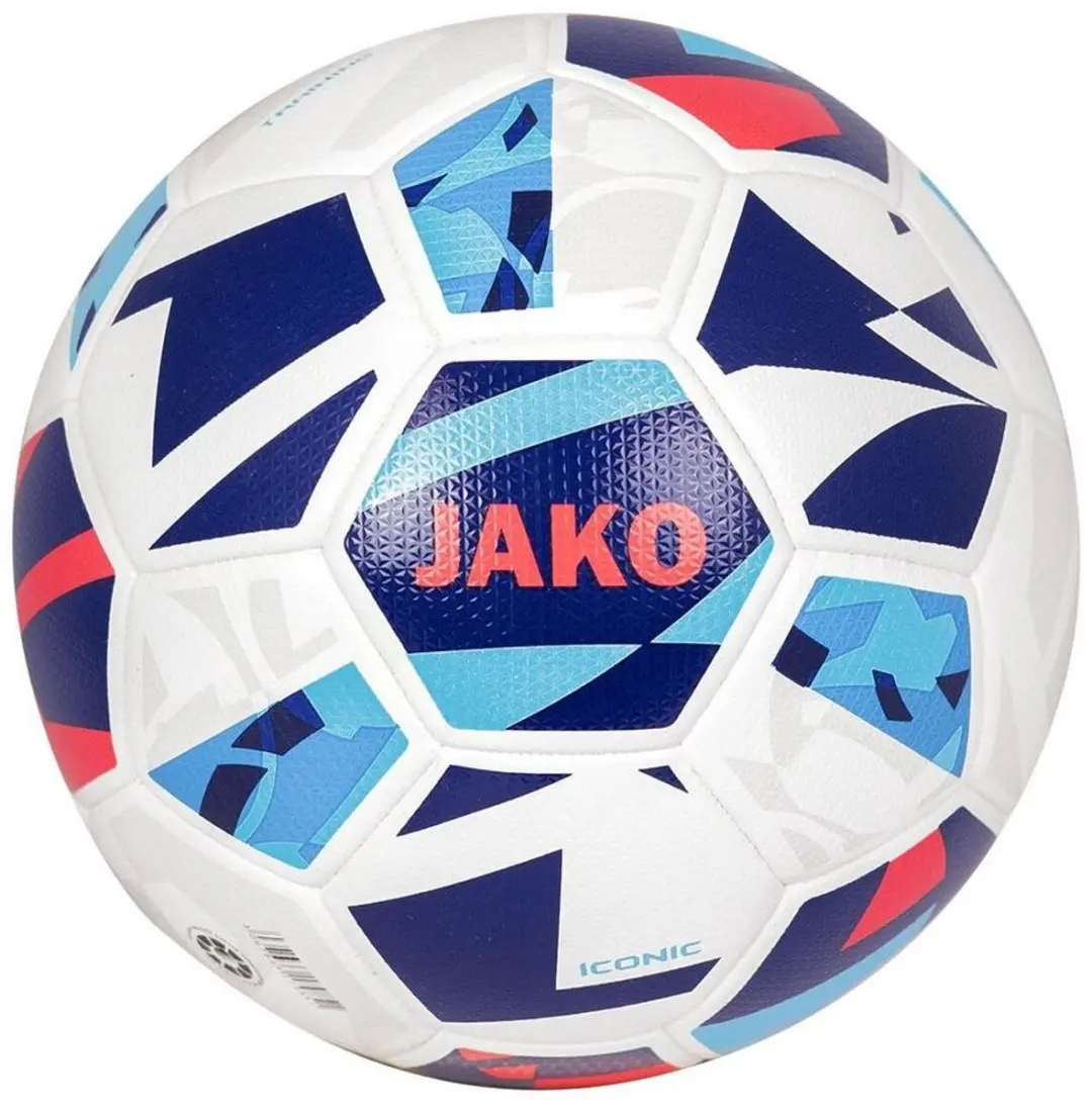 Jako Iconic Trainingsvoetbal 5 - Wit/Blauw/Rood