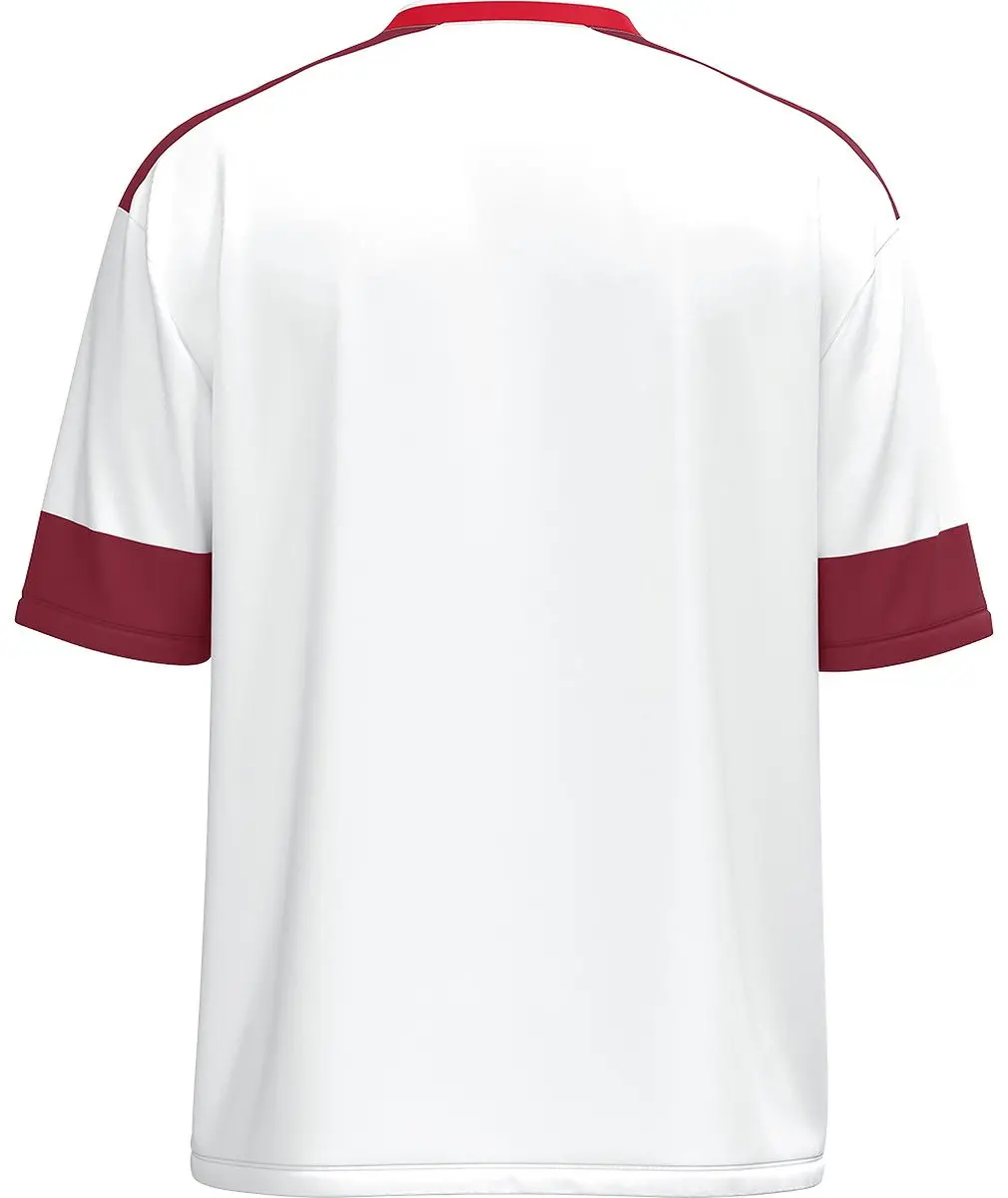 Jako Club 92 Shirt Korte Mouw Heren - S - Wit/Rood/Kastanje