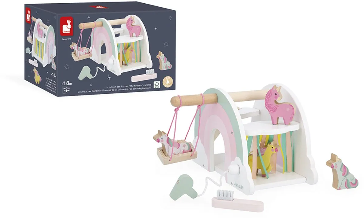 Janod Unicorn Wasstraat 11.8591 - Multicolor