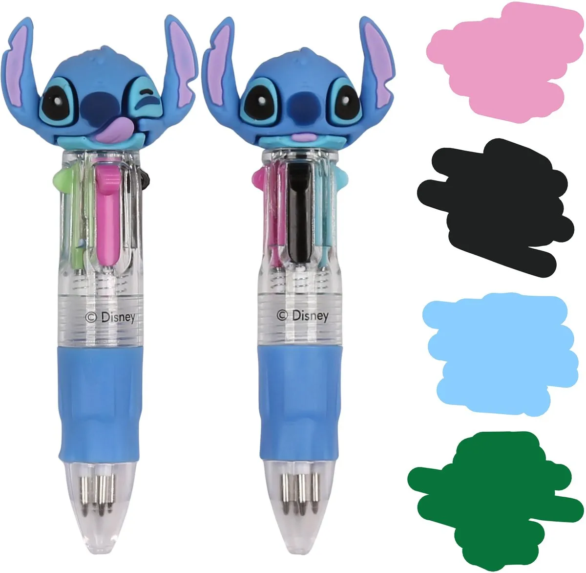 Disney Stitch Mini Automatische Schoolpen 4-in-1 - 2 Stuks - Multicolor - afbeelding 6 van 6