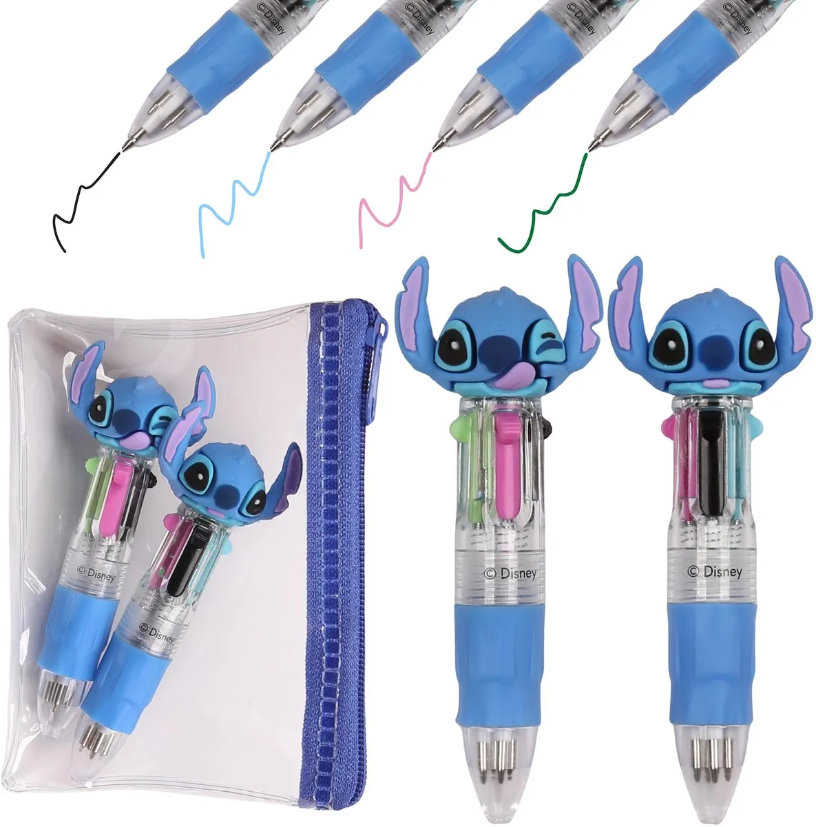 Disney Stitch Mini Automatische Schoolpen 4-in-1