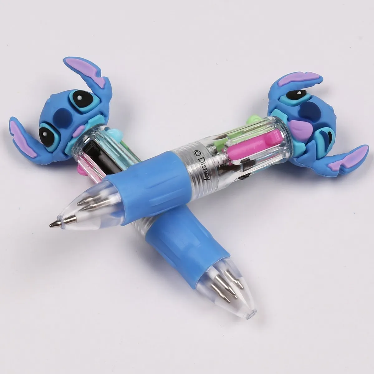 Disney Stitch Mini Automatische Schoolpen 4-in-1 - 2 Stuks - Multicolor