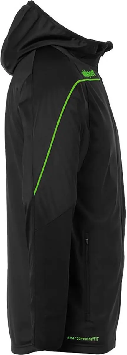 Uhlsport Stream 22 Trainingsjas Kind - Maat 152 - Zwart/Fluor Groen