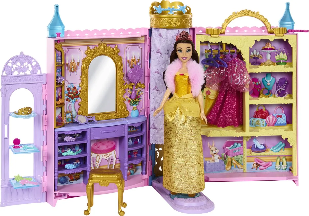 Disney Princess Klaar Voor Het Bal Poppenhuis - 2 Poppen & 1 Meubel - Multicolor
