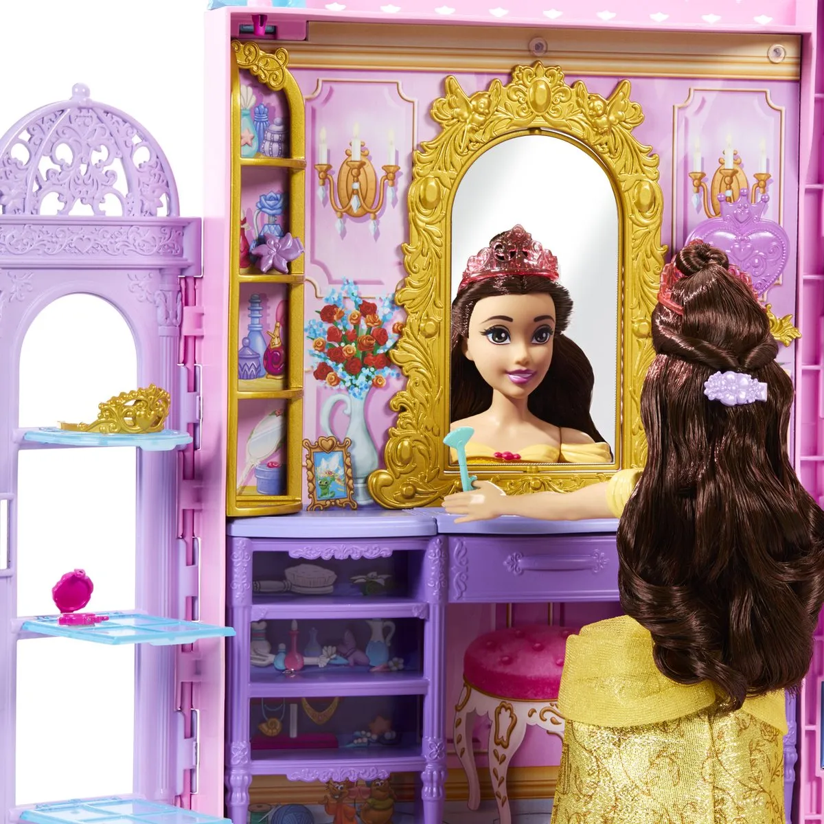 Disney Princess Klaar Voor Het Bal Poppenhuis - 2 Poppen & 1 Meubel - Multicolor