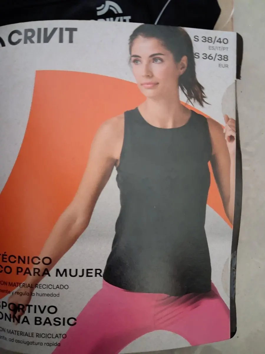 Crivit Dames Sporttop / Zwart / Maat M 40/42