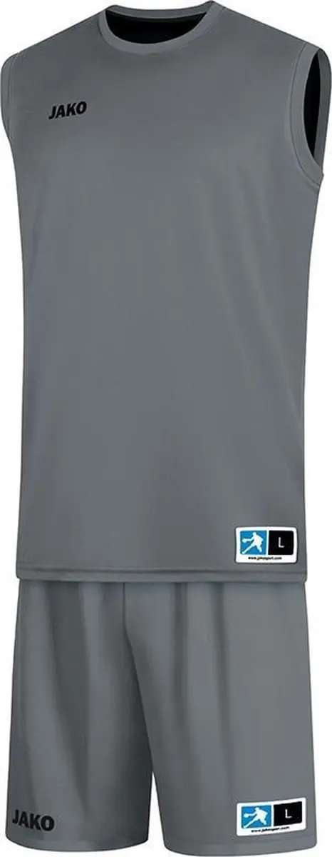 Jako Change 2.0 Reversibel Shirt Kinderen - XXS - Steengrijs/Zwart