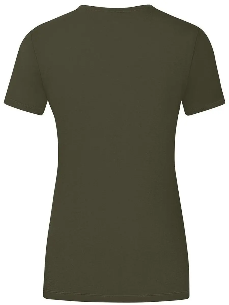 Jako Promo T-shirt Dames - Fluogroen/Khaki - Maat 36