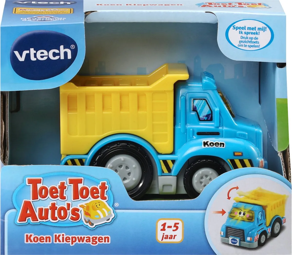 VTech Toet Toet Auto's Koen Kiepwagen Speelfiguur - 4x AAA