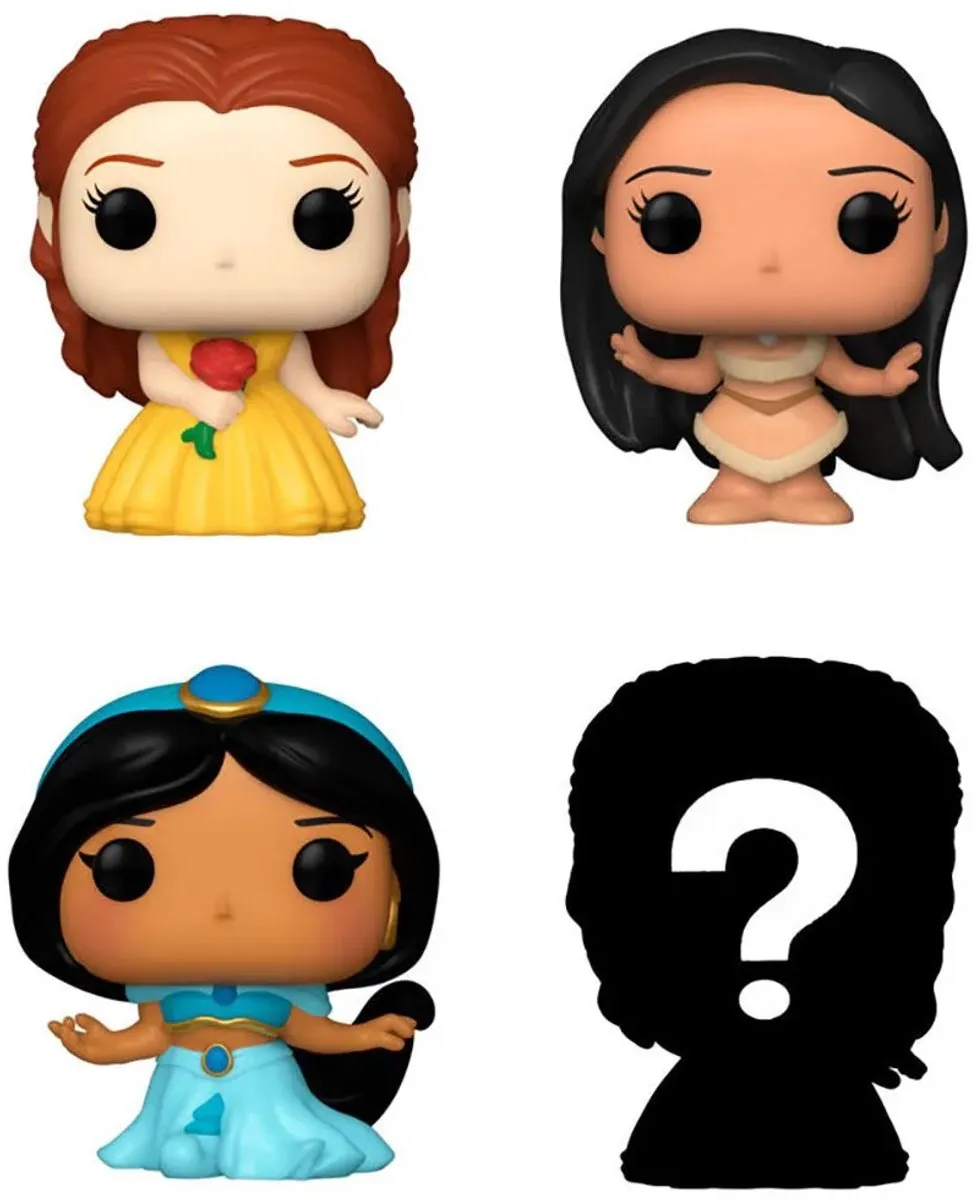 Funko Bitty Pop Disney Princess Series 2 - 4 Stuks (Peasant Belle, Pocahontas, Jasmine)