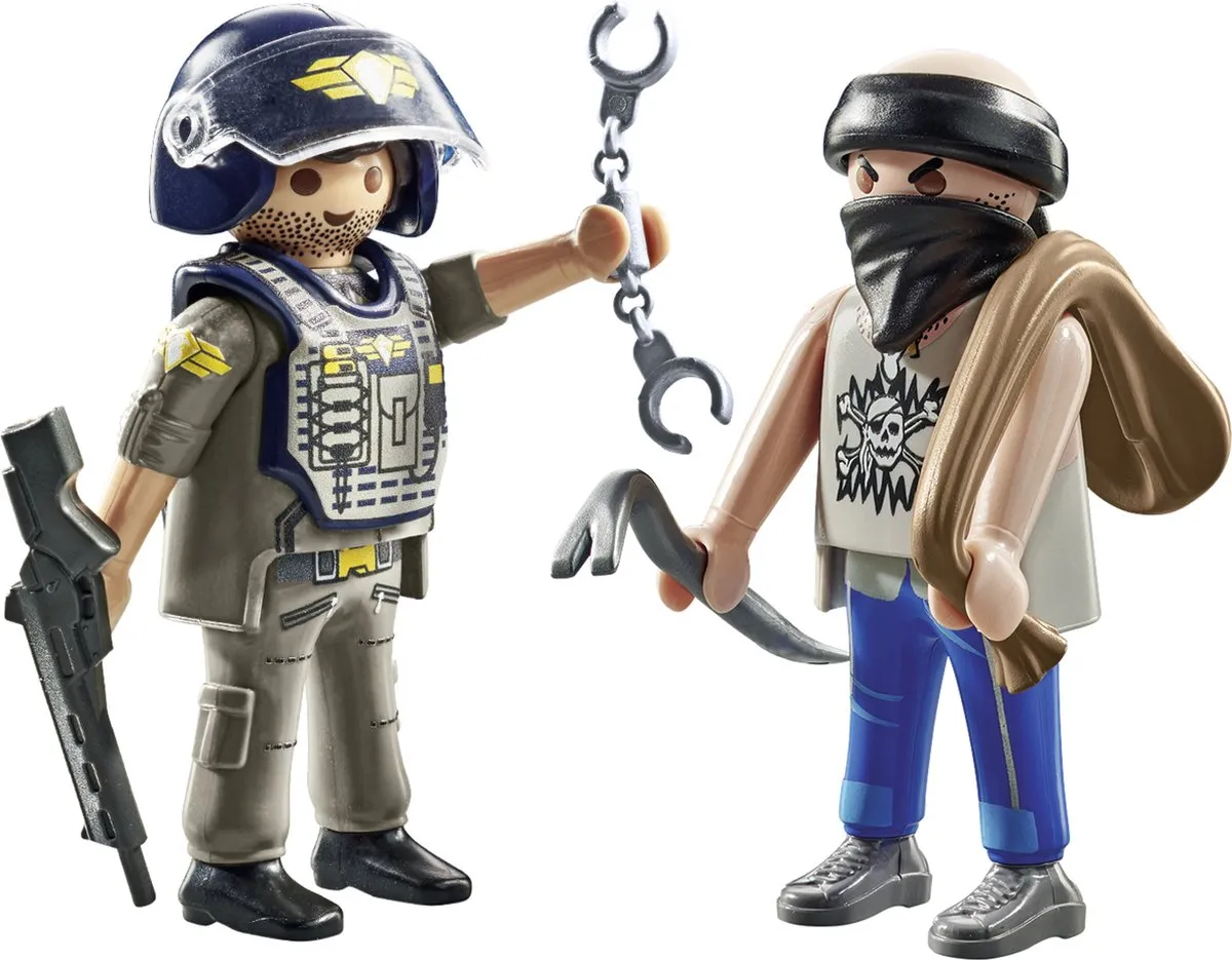 Playmobil 71505 DuoPack Tactische Politie & Bandiet - Blauw