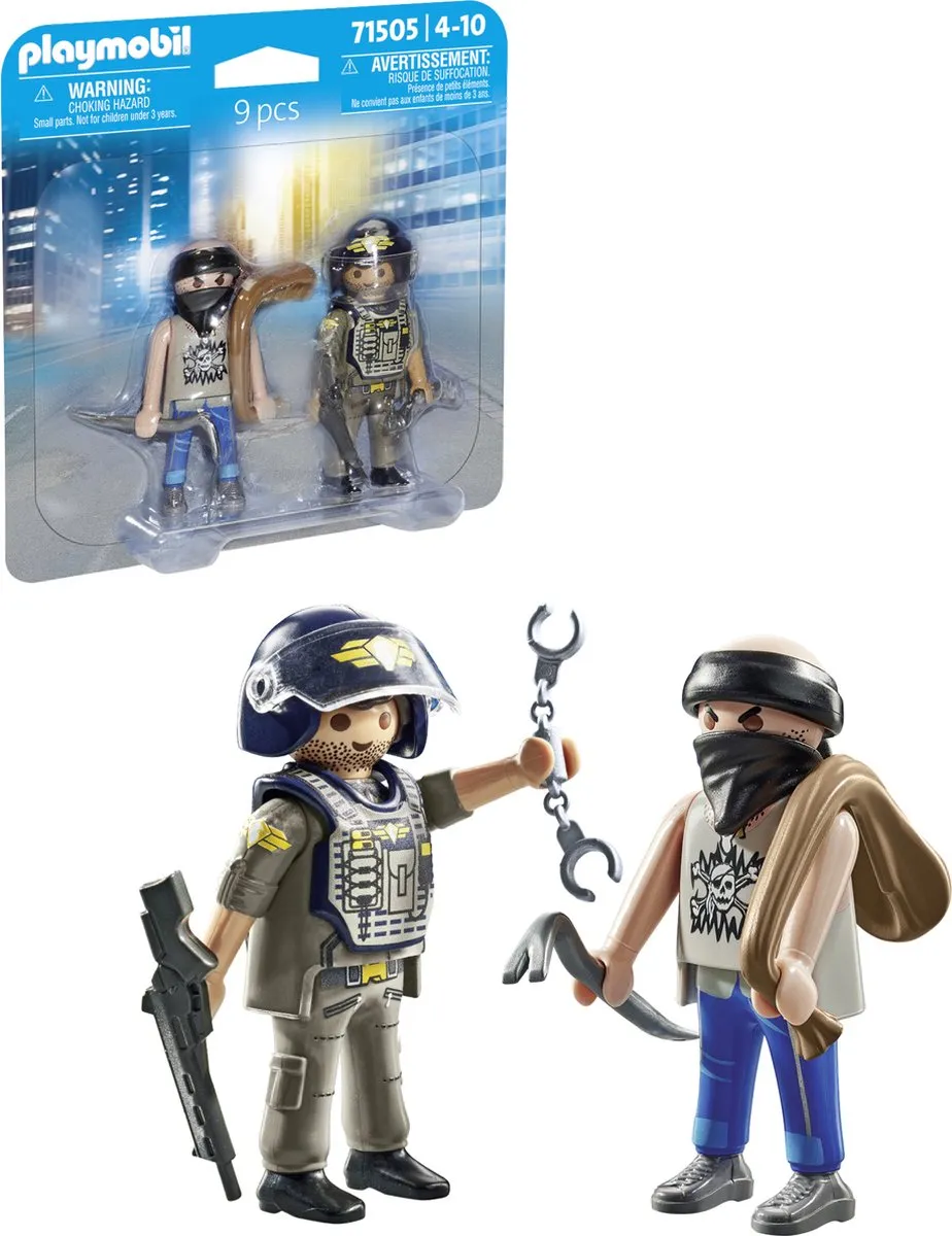 Playmobil 71505 DuoPack Tactische Politie & Bandiet - Blauw