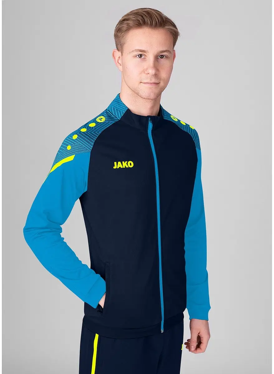 JAKO Performance Sportjas Mannen S - Navy/Geel/Blauw