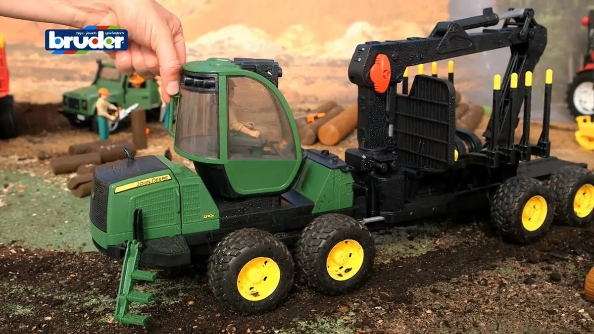 Bruder John Deere 1210E Forwarder Tractor Boomstamgrijper - 2133