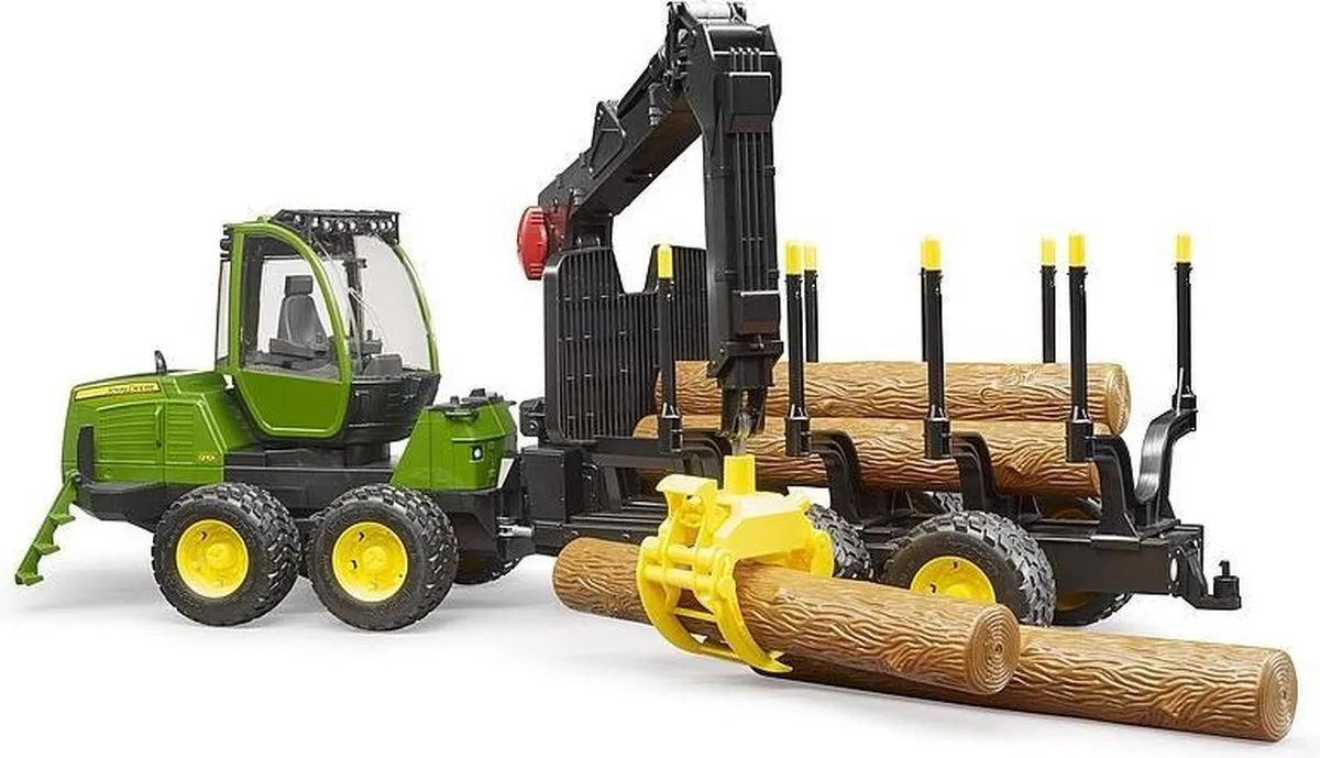 Bruder John Deere 1210E Forwarder Tractor Boomstamgrijper - 2133