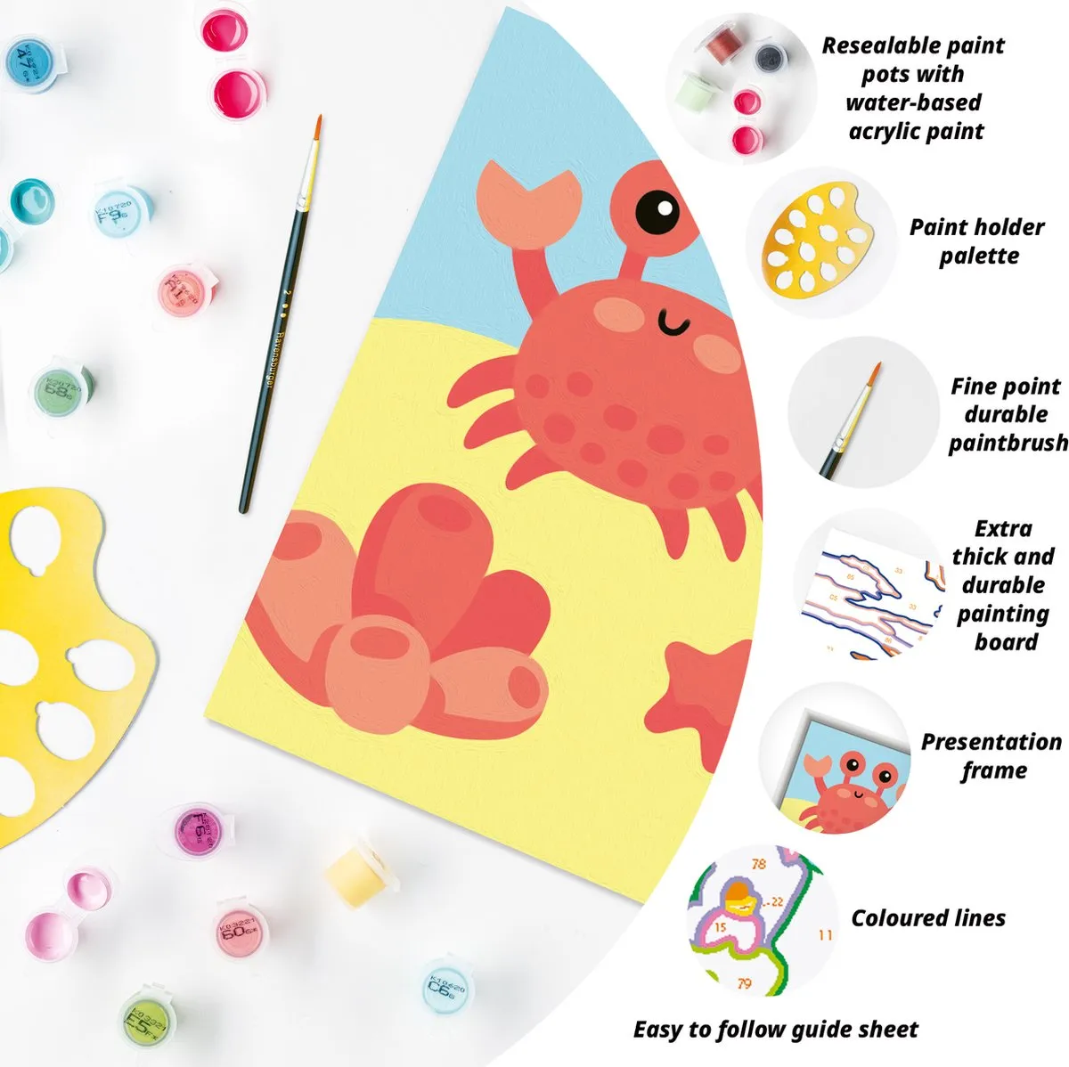 Ravensburger CreArt Trendy Crab Schilderen op Nummer - Meerkleurig