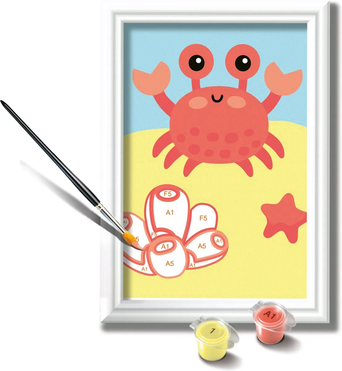Ravensburger CreArt Trendy Crab Schilderen op Nummer - Meerkleurig