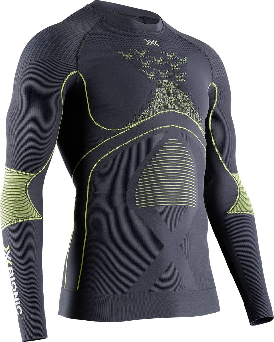 X-Bionic Energy Accumulator 4.0 Thermoshirt Lange Mouwen Heren Charcoal/Yellow