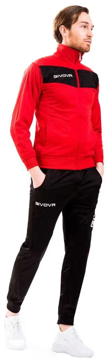 Givova Visa Trainingspak - Rood/Zwart XL
