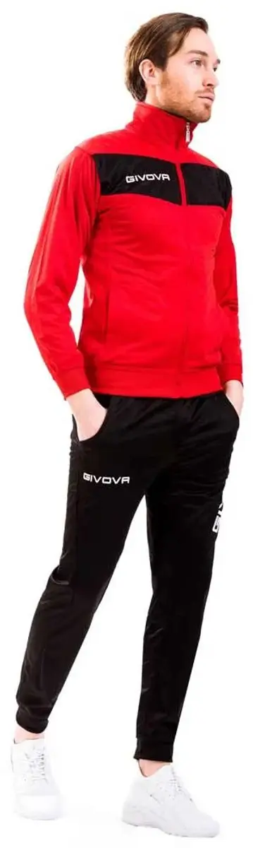 Givova Visa Trainingspak - Rood/Zwart XL