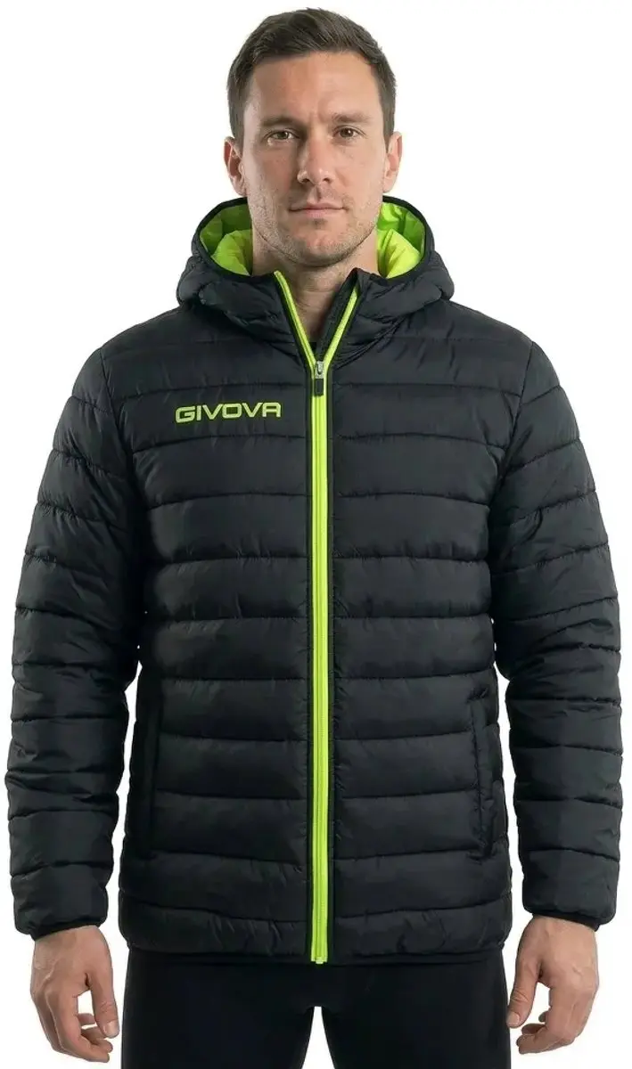 Givova Olanda Jas - Zwart/Fluogroen L - afbeelding 2 van 6