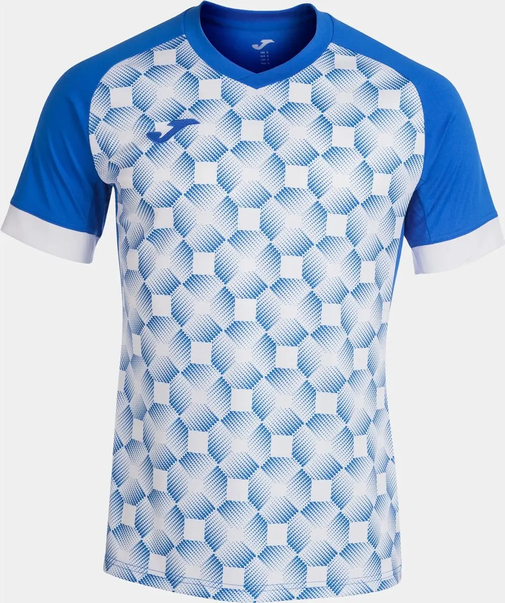 Joma Supernova III Shirt Korte Mouw Kinderen 134 - Royal/Wit