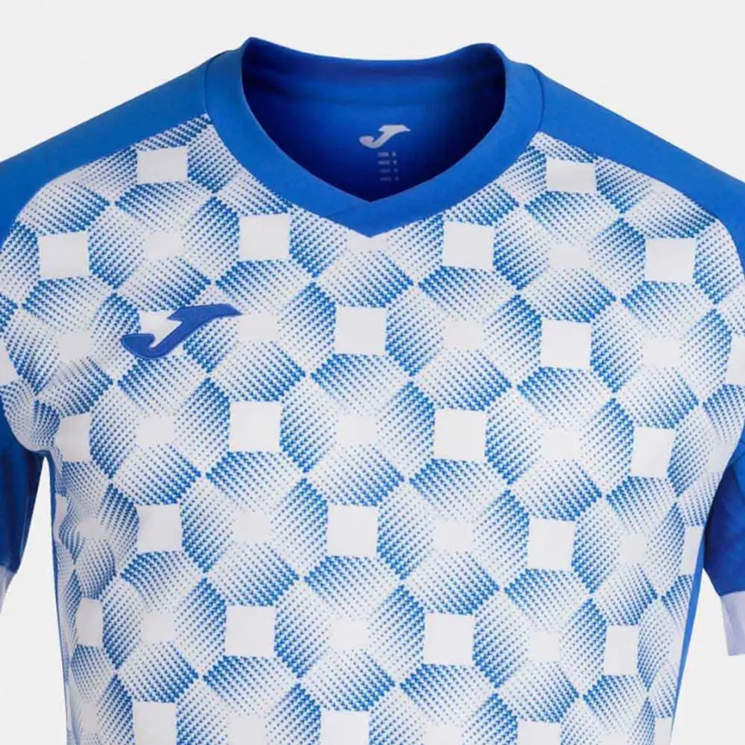 Joma Supernova III Shirt Korte Mouw Kinderen 134 - Royal/Wit