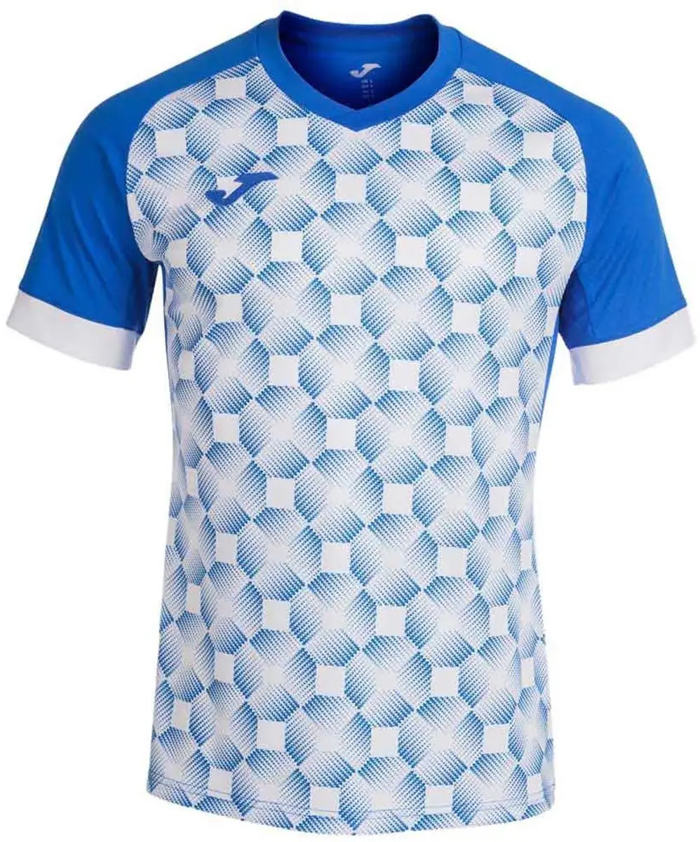 Joma Supernova III Shirt Korte Mouw Kinderen 134 - Royal/Wit