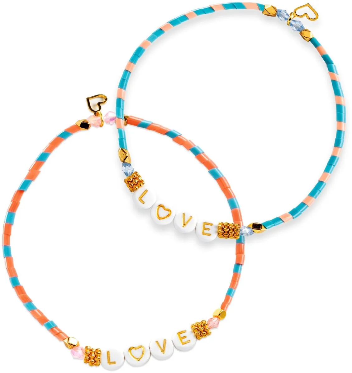 Djeco Kralen Letter Threading Sieraden Set - 350 Kralen Multicolor