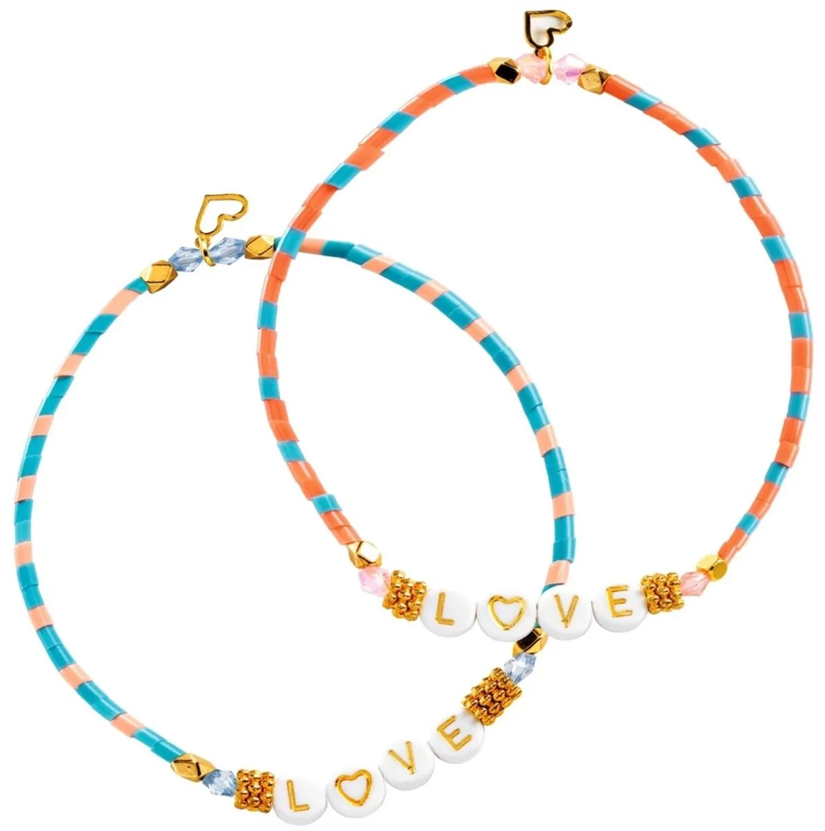 Djeco Kralen Letter Threading Sieraden Set - 350 Kralen Multicolor