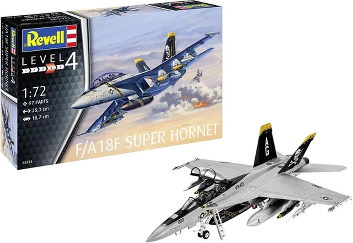 Revell 03834 F/A-18F Super Hornet Modelbouwpakket - 1:72 - Multi