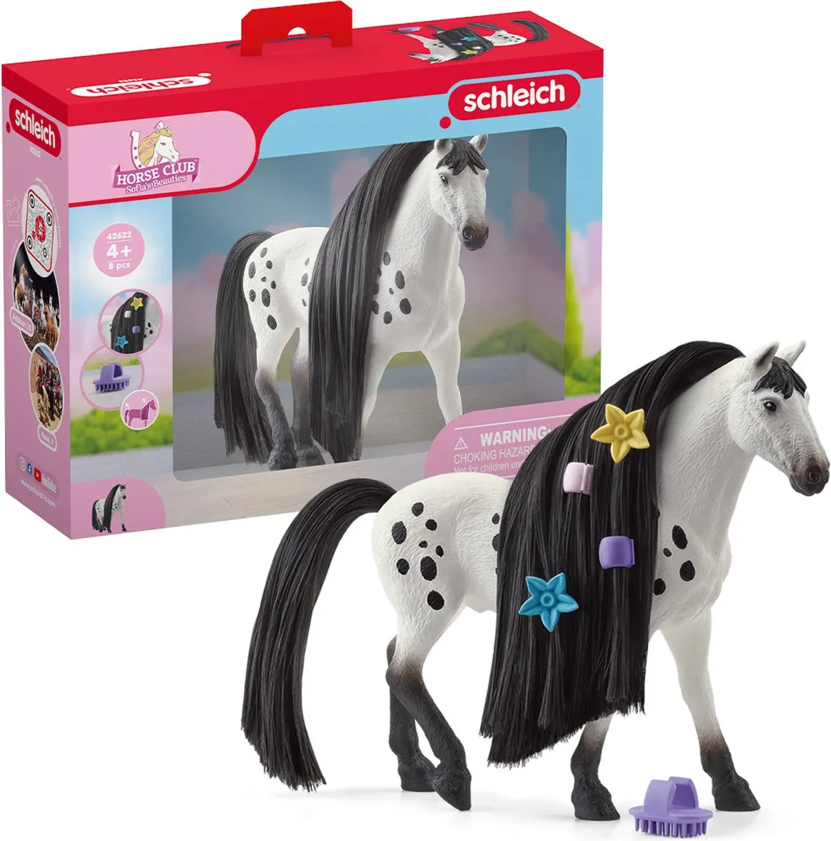 Schleich Sofia's Beauties Knabstrupperhengst 42622 - Wit/Zwart