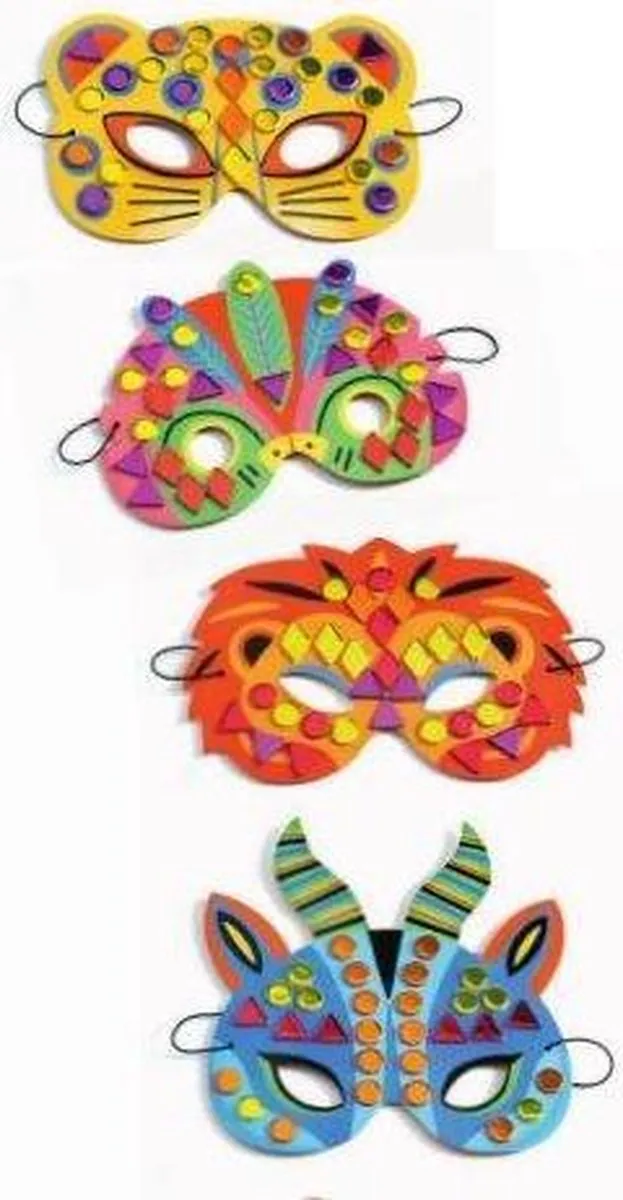 Djeco Jungle Animals Mozaïeken Knutselset