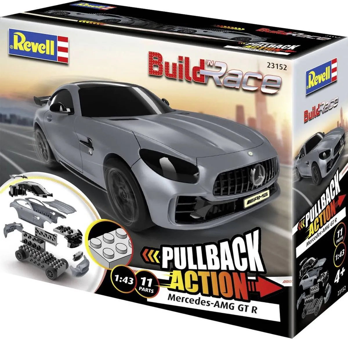 Revell 23152 Build n R Mercedes-AMG GT R Modelbouwpakket - 1:48 - Grijs