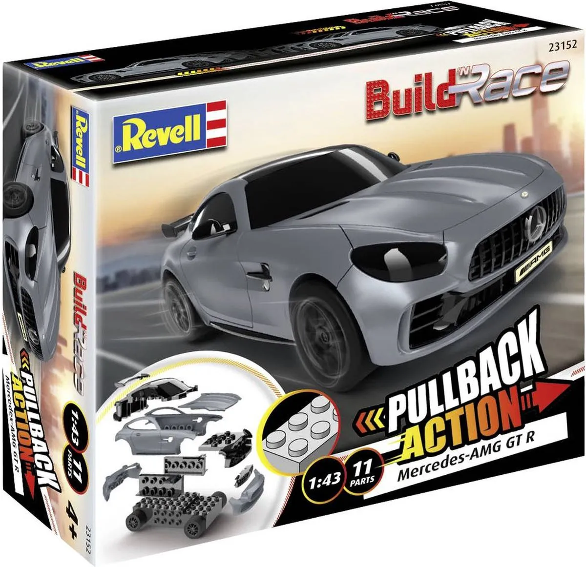 Revell 23152 Build n R Mercedes-AMG GT R Modelbouwpakket - 1:48 - Grijs