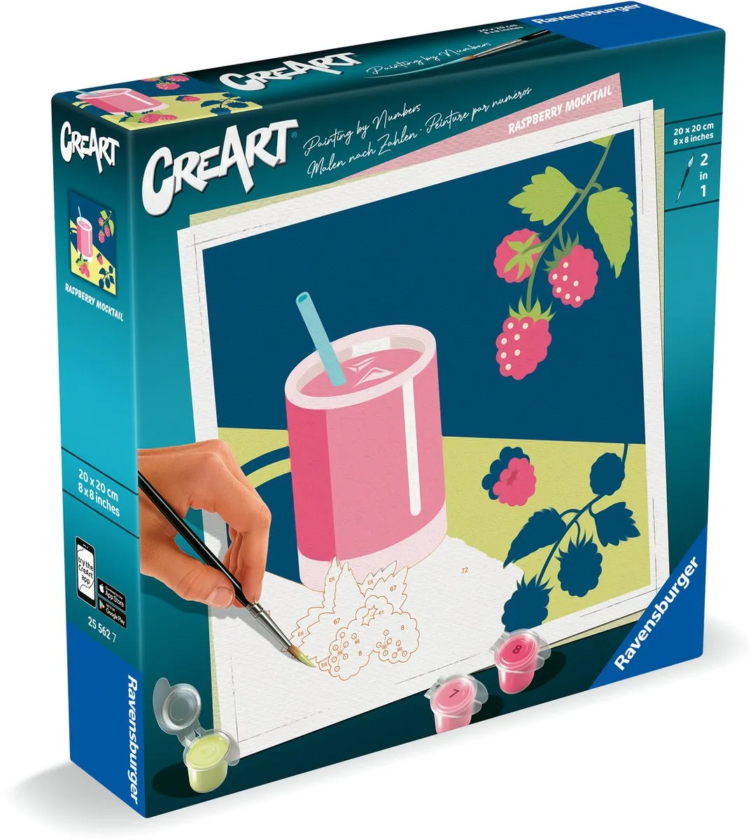 Ravensburger Schilderen op Nummer Framboos 20x20cm