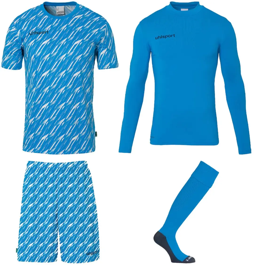 Uhlsport Progressive Goalkeeper Bundle - XXL - Wit/Cyaan - afbeelding 6 van 6