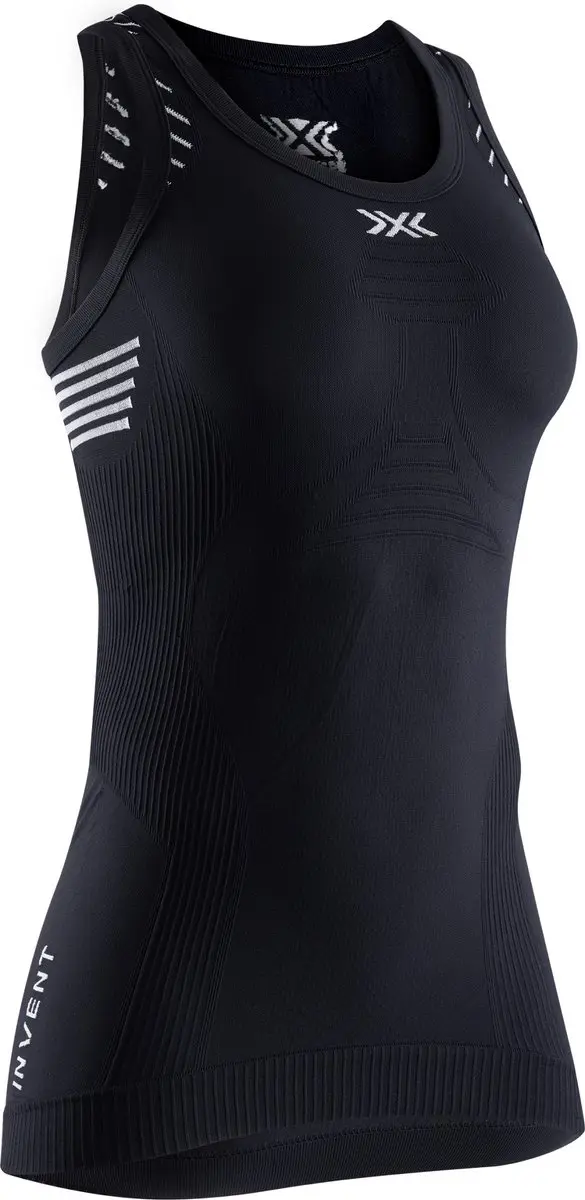 X-Bionic Invent 4.0 Mouwloos Sportshirt Dames Opal Black/Arctic White