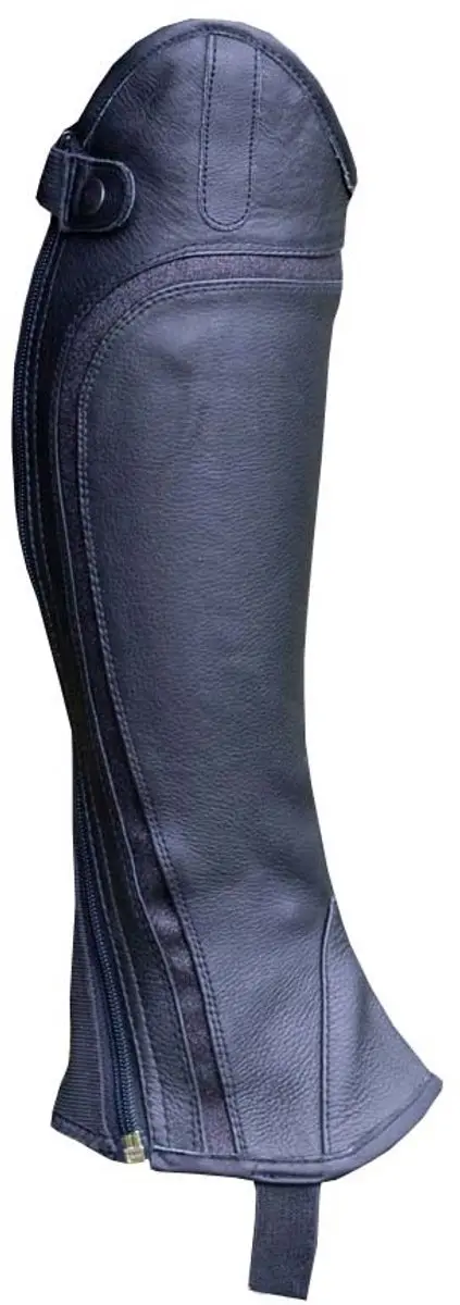 Mondoni Shine Line Minichaps XXL - Zwart Leer