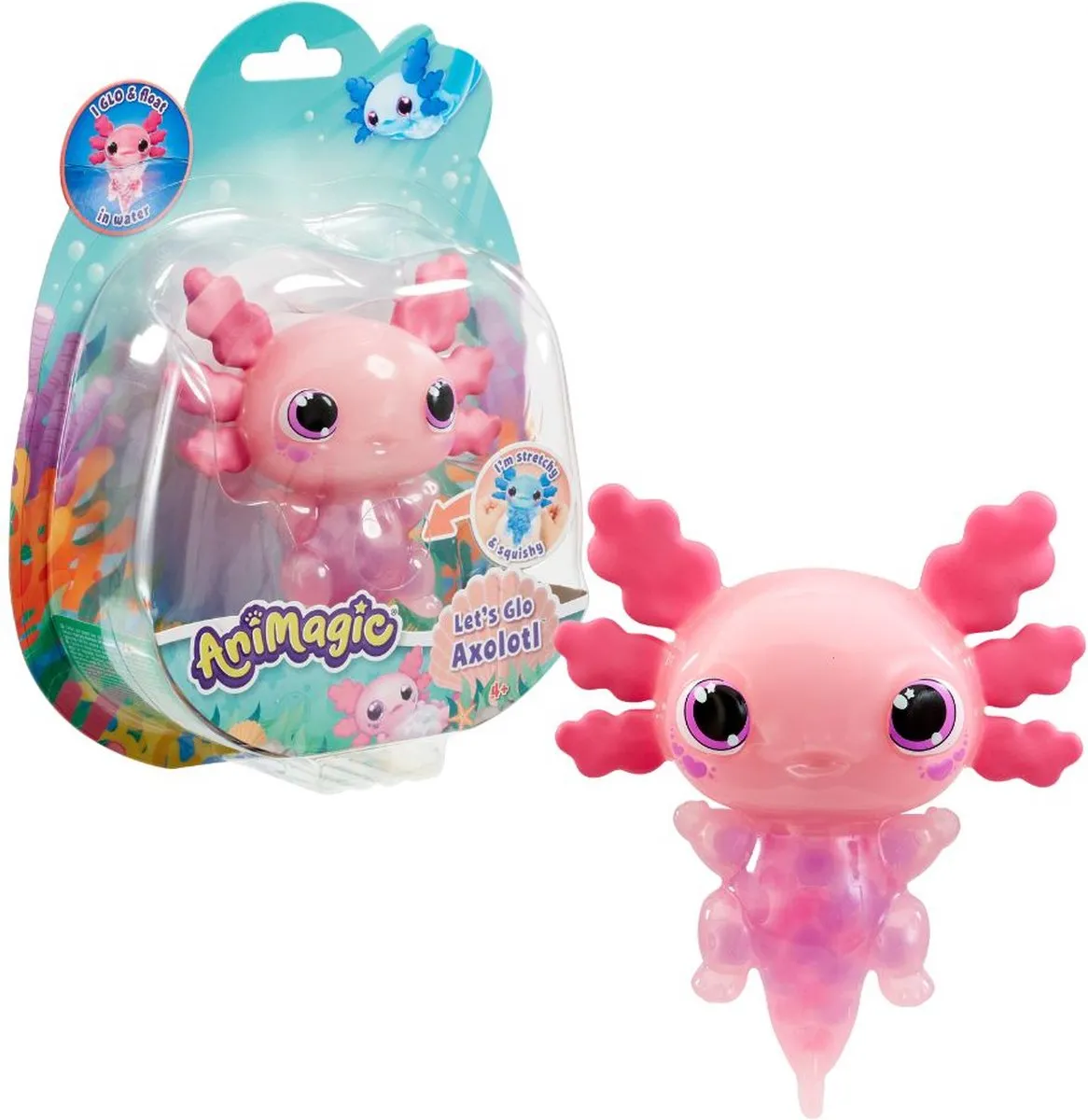 Goliath Animagic Let's Glo Axolotl Speelfiguur Roze