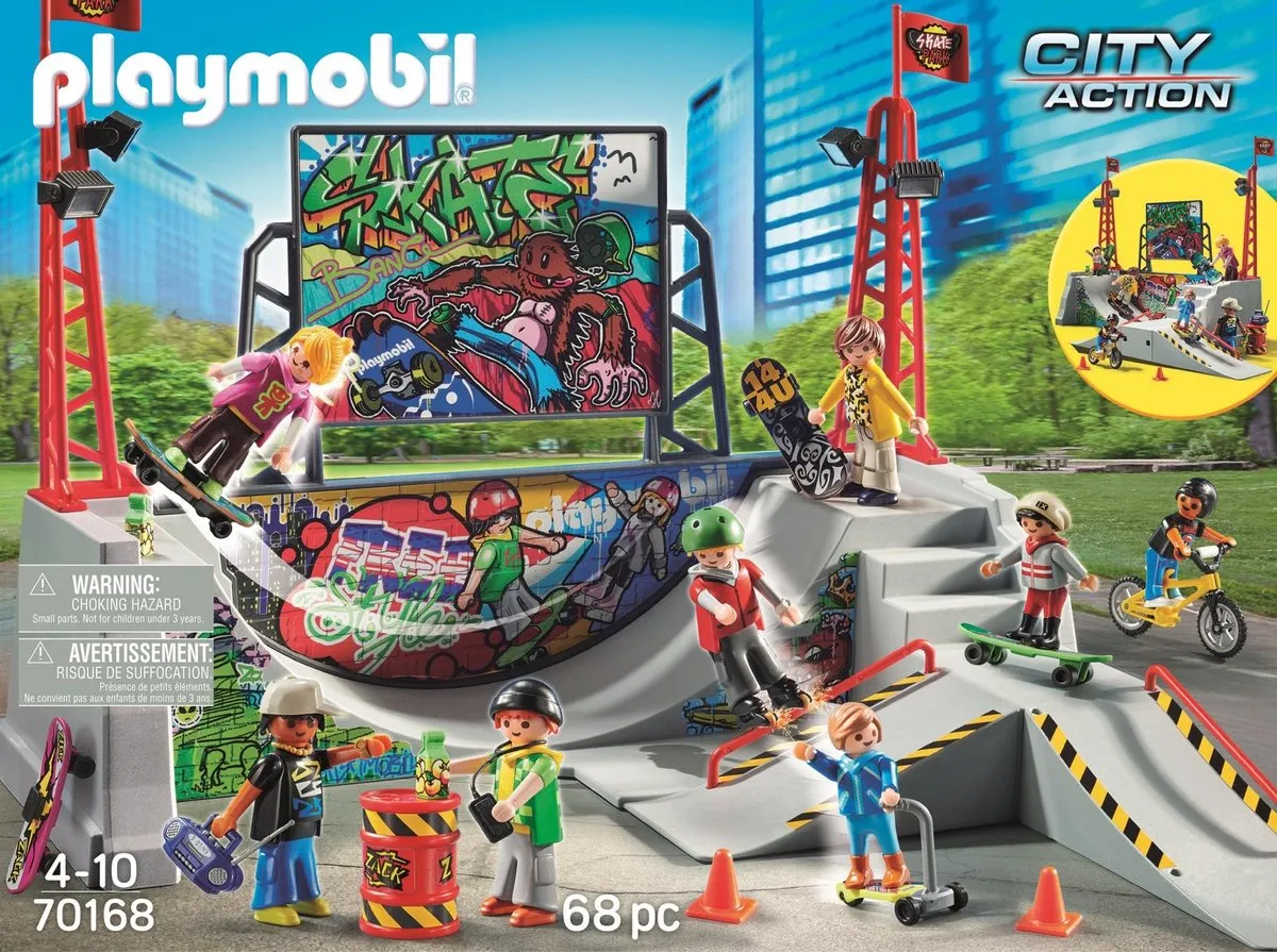 Playmobil Skating Grounds 70168 - Multicolor