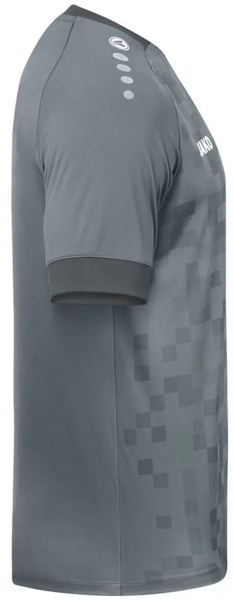 JAKO Pixel Shirt Korte Mouw Kinderen 140 - Steengrijs