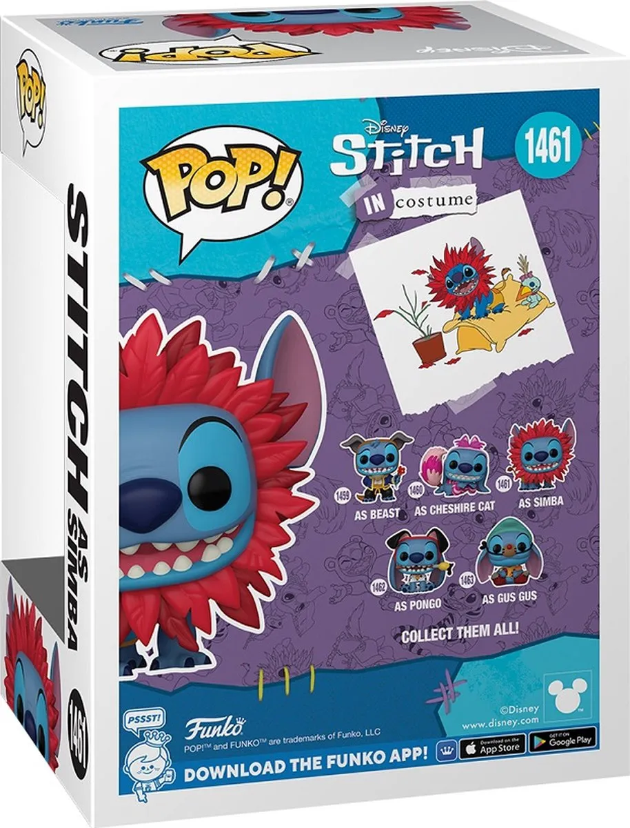 Funko Lilo & Stitch POP! Stitch als Simba - Heren T-shirt - Standard - afbeelding 2 van 6